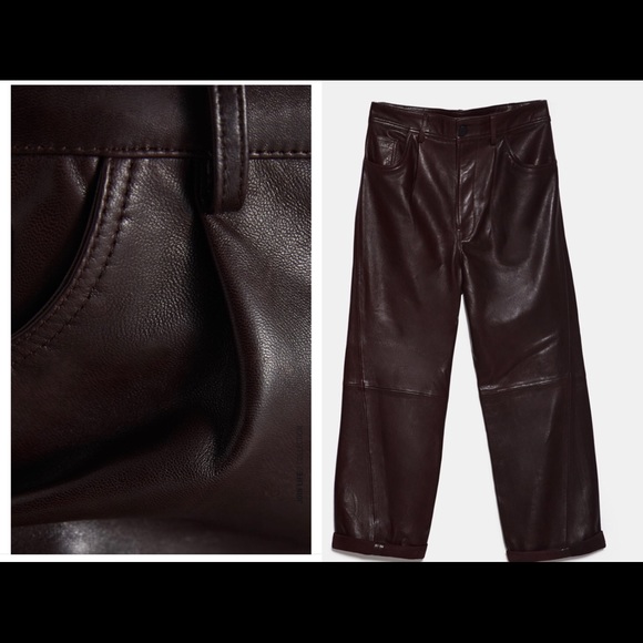 Zara Pants & Jumpsuits Zara Genuine Leather Pants Poshmark